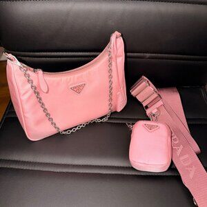 Prada Re-edition 2005 Re-Nylon Shoulderbag Pink